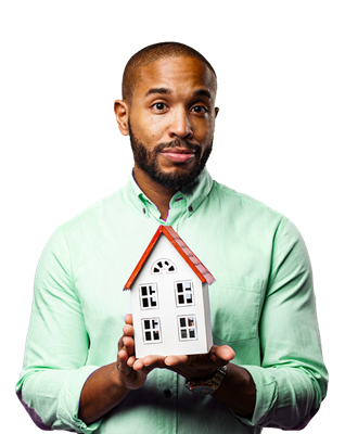 Home black businessman happy expression (1)